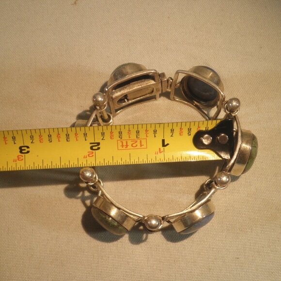 Vintage Southwest Native American Women's Sterling 925 Silver Link Bracelet - Picture 4 of 6